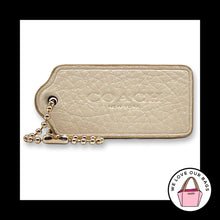 Load image into Gallery viewer, COACH HANG TAG 2.25" Chalk White Bag Charm Keychain Fob New York Pebbled Leather