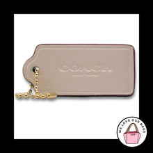 Load image into Gallery viewer, 2.25" COACH NEW YORK Chalk White & Saddle Leather Fob Bag Charm Keychain HangTag