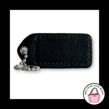 Load image into Gallery viewer, COACH Y2K VINTAGE Hang Tag 2" Brown Black Leather Bag Charm Keychain Fob Medium