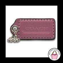 Load image into Gallery viewer, COACH HANG TAG Bag Charm Keychain Fob Purple Leather Nickel 2" Medium