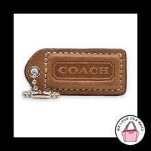 Load image into Gallery viewer, COACH Y2K VINTAGE Hang Tag 2" Brown Leather Bag Charm Keychain Fob Nickel Medium