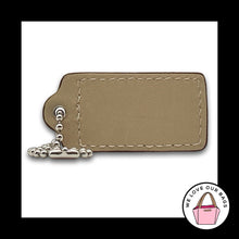 Load image into Gallery viewer, COACH HANG TAG Bag Charm Keychain Fob Saddle Brown Leather Nickel 2.5" Large