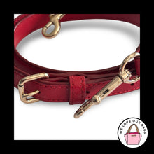 Load image into Gallery viewer, COACH BAG STRAP Red Pebbled Leather Gold Replacement Purse Crossbody Shoulder