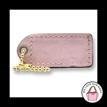Load image into Gallery viewer, COACH Y2K VINTAGE Hang Tag Bag 2" Charm Keychain Fob Pink Stripe Leather Brass