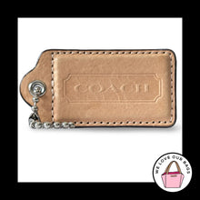 Load image into Gallery viewer, XL Huge COACH HANGTAG 3" Vachetta Natural Saddle Leather Bag Charm Keychain Fob