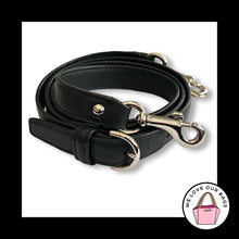 Load image into Gallery viewer, COACH BAG STRAP Black Smooth Leather Silver Replacement Purse Crossbody Shoulder