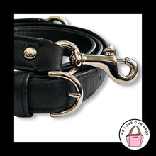 Load image into Gallery viewer, COACH BAG STRAP Black Smooth Leather Silver Replacement Purse Crossbody Shoulder