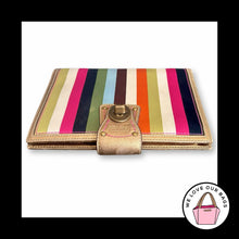 Load image into Gallery viewer, COACH Y2K VINTAGE 65th Anniversary Legacy Stripe Turnlock Planner Agenda Wallet