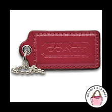 Load image into Gallery viewer, COACH HANG TAG 2.5" Bag Charm Keychain Fob Pink Patent Leather Nickel Large