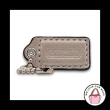 Load image into Gallery viewer, COACH HANG TAG Bag Charm Keychain Fob Shimmer Champagne Silver Nickel 1.5 Small