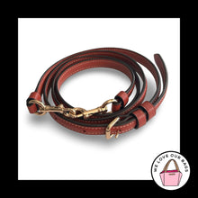 Load image into Gallery viewer, New COACH BAG STRAP Rust Brown Leather Gold Replacement Purse Crossbody Shoulder