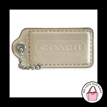 Load image into Gallery viewer, COACH HANG TAG 2.5" Cream Off White Patent Leather Bag Charm Keychain Fob Large