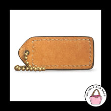 Load image into Gallery viewer, COACH Y2K VINTAGE Hang Tag 2" Brown Patent Leather Bag Charm Keychain Fob Brass