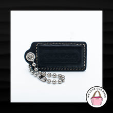 Load image into Gallery viewer, 2.5" Large COACH DARK BROWN LEATHER NICKEL FOB BAG CHARM KEYCHAIN HANG TAG