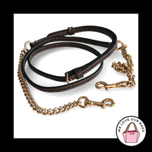 Load image into Gallery viewer, New COACH BAG STRAP Brown Leather Chain Replacement Purse Crossbody Shoulder
