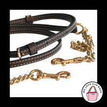 Load image into Gallery viewer, New COACH BAG STRAP Brown Leather Chain Replacement Purse Crossbody Shoulder