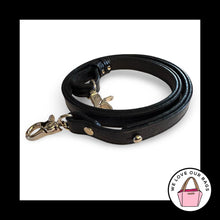 Load image into Gallery viewer, BRAHMIN BAG STRAP Black Exotic Leather Gold Replacement Purse Crossbody Shoulder
