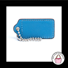 Load image into Gallery viewer, 2.5" Large COACH Saddle Brown LEATHER Nickel Key Fob Bag Charm Keychain Hang Tag