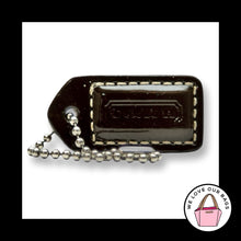 Load image into Gallery viewer, COACH Y2K VINTAGE Hang Tag Bag 1.5" Charm Keychain Fob Brown Patent Leather