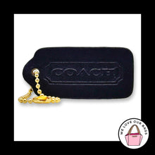 Load image into Gallery viewer, Purple COACH VINTAGE DOUBLESIDED Hang Tag Bag Charm Keychain Fob Leather 2.25"