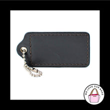 Load image into Gallery viewer, 2.5" Large COACH Dark Silver Crackle Leather Key Fob Bag Charm Keychain Hang Tag