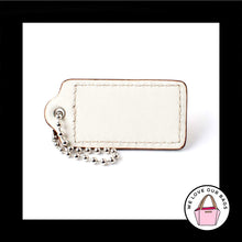 Load image into Gallery viewer, 2.5" Large COACH Saddle Brown LEATHER Nickel Key Fob Bag Charm Keychain Hang Tag
