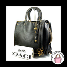 Load image into Gallery viewer, Rare COACH 1941 ROGUE First Generation Black Glovetanned Leather Brass Bag 20315