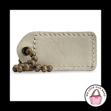 Load image into Gallery viewer, COACH 65TH ANNIVERSARY HangTag 2" Yellow & White Leather Bag Charm Antique Brass