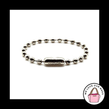 Load image into Gallery viewer, New COACH 3.5" Embossed BALL CHAIN 2.4mm Silver Nickel Metal Bag Hang Tag Charm