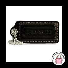 Load image into Gallery viewer, COACH HANG TAG 2.25" Espresso Brown Leather Bag Charm Keychain Fob Nickel Large