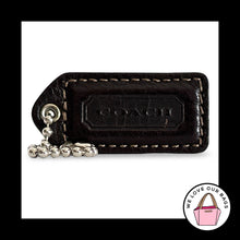 Load image into Gallery viewer, COACH Y2K VINTAGE Hang Tag 2" Mahogany Brown Leather Bag Charm Keychain Fob