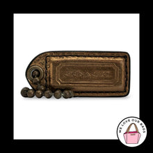 Load image into Gallery viewer, Special Edition 2004 COACH Y2K VINTAGE Hang Tag Gold Leather Bag Charm Fob Brass