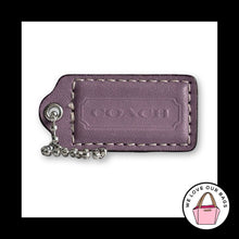 Load image into Gallery viewer, COACH HANG TAG 2" Purple Lavender Lilac Leather Bag Charm Keychain Fob Medium