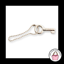 Load image into Gallery viewer, Y2K Vintage FOSSIL KEY Silver Nickel Metal on Ball Chain Bag Charm Hang Tag Fob