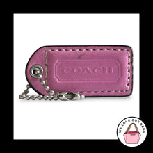 Load image into Gallery viewer, COACH Y2K VINTAGE Hang Tag 2" Soho Pink Leather Bag Charm Keychain Fob Nickel