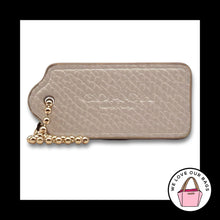 Load image into Gallery viewer, COACH HANG TAG 2" Bag Charm Keychain Fob New York Chalk White Pebbled Leather