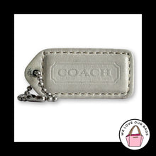 Load image into Gallery viewer, COACH Y2K VINTAGE Hang Tag 2" White & Saddle Leather Bag Charm Keychain Fob
