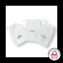 Load image into Gallery viewer, New VINTAGE COACH Dust Bags LOT of 3 Cotton Linen 6"X5" Drawstring Cover Sleeper