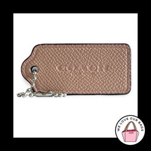 Load image into Gallery viewer, COACH HANG TAG 2.25" Tan Nude Buff Leather Bag Charm Keychain Fob New York