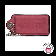 Load image into Gallery viewer, COACH HANG TAG 2.5" Pink Leather & Patent Bag Charm Keychain Fob Nickel Large