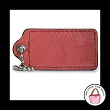 Load image into Gallery viewer, COACH HANG TAG 2.5" Pink Leather & Patent Bag Charm Keychain Fob Nickel Large