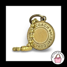 Load image into Gallery viewer, Y2K COACH 65th Anniversary HangTag Medallion Disc Gold Brass Metal Bag Charm Fob