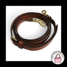Load image into Gallery viewer, VINTAGE COACH BAG STRAP Brown Leather Replacement Purse Crossbody Shoulder Brass