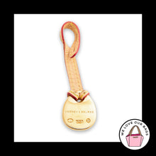 Load image into Gallery viewer, VINTAGE Y2K DOONEY & BOURKE Bag Charm Hang Tag Teal Blue Duck Tan Leather Fob