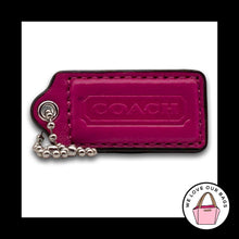 Load image into Gallery viewer, COACH HANG TAG Bag Charm Keychain Fob Pink Smooth Leather Nickel 2" Medium