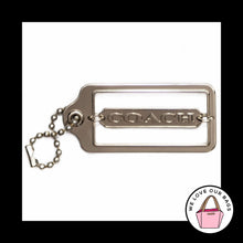 Load image into Gallery viewer, Rare XL COACH SWIVEL Hang Tag 2.75" Silver Nickel Metal Bag Charm Keychain Fob