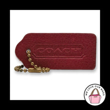 Load image into Gallery viewer, COACH VINTAGE DOUBLESIDED Red HangTag Bag Charm Keychain Fob Glovetanned Leather