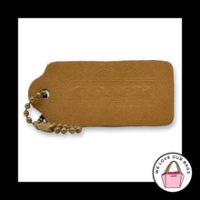 Load image into Gallery viewer, COACH VINTAGE DOUBLESIDED Hang Tag Butterscotch Brown Bag Charm Keychain Leather