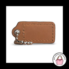 Load image into Gallery viewer, COACH HANG TAG 1.5" British Tan Brown Leather Bag Charm Keychain Fob Small