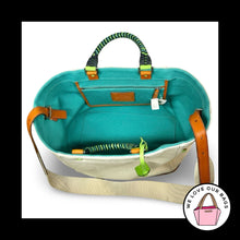Load image into Gallery viewer, NWT New $448 COACH BLEECKER BEACH TOTE Huge Travel Bag Canvas Leather 70897